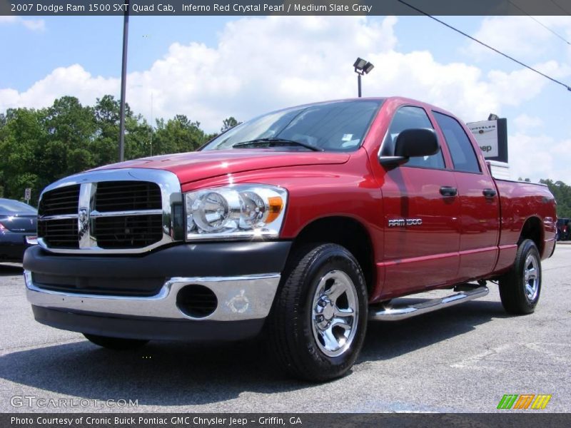 Inferno Red Crystal Pearl / Medium Slate Gray 2007 Dodge Ram 1500 SXT Quad Cab