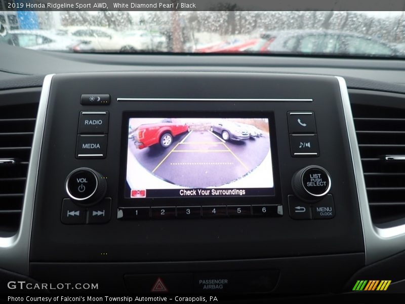 White Diamond Pearl / Black 2019 Honda Ridgeline Sport AWD