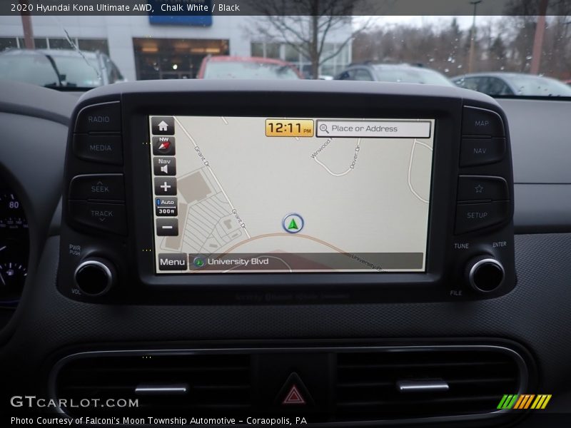 Chalk White / Black 2020 Hyundai Kona Ultimate AWD