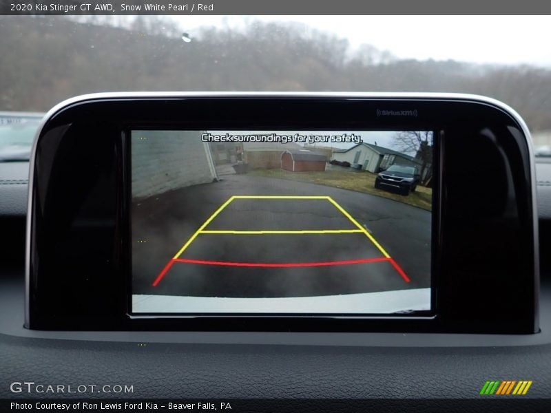 Snow White Pearl / Red 2020 Kia Stinger GT AWD
