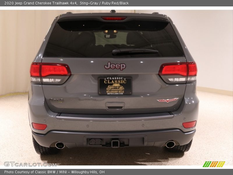 Sting-Gray / Ruby Red/Black 2020 Jeep Grand Cherokee Trailhawk 4x4