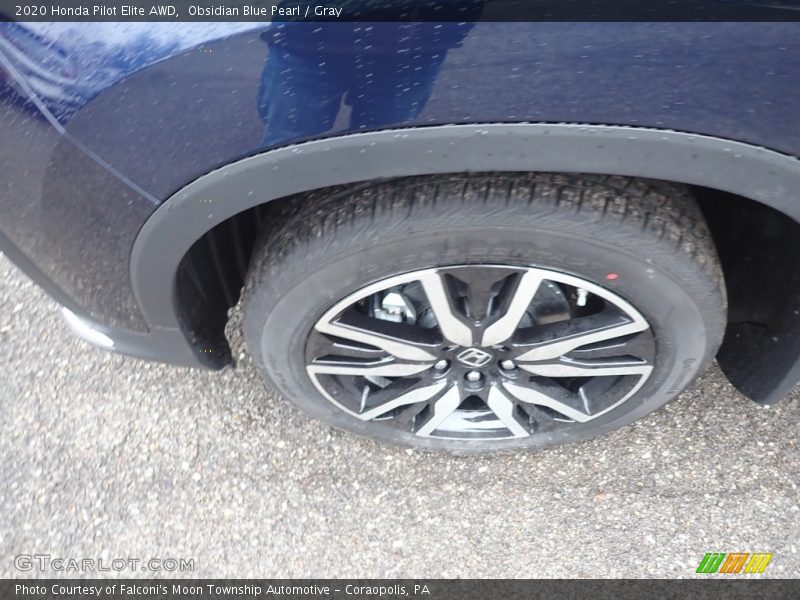 Obsidian Blue Pearl / Gray 2020 Honda Pilot Elite AWD