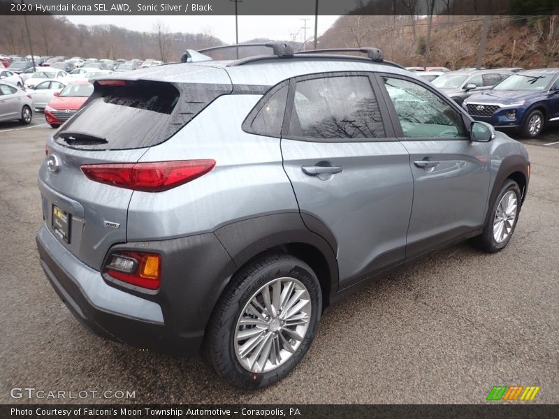 Sonic Silver / Black 2020 Hyundai Kona SEL AWD