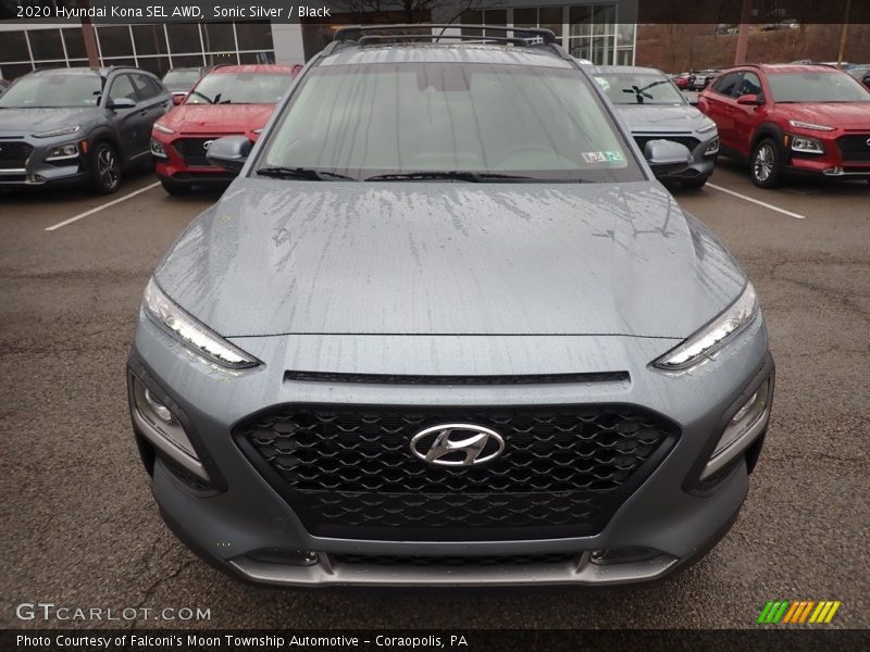 Sonic Silver / Black 2020 Hyundai Kona SEL AWD