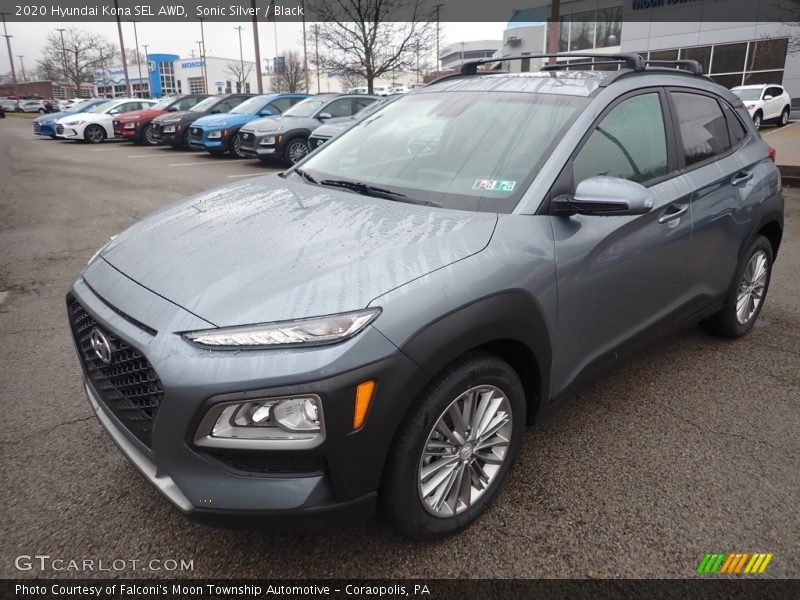Sonic Silver / Black 2020 Hyundai Kona SEL AWD