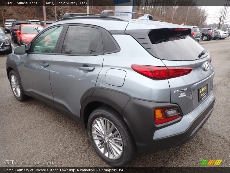 Sonic Silver / Black 2020 Hyundai Kona SEL AWD