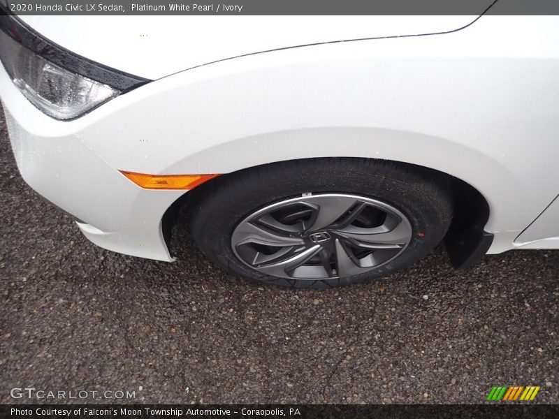 Platinum White Pearl / Ivory 2020 Honda Civic LX Sedan