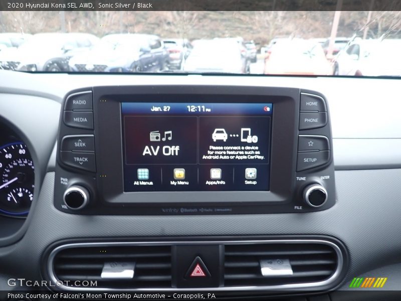 Sonic Silver / Black 2020 Hyundai Kona SEL AWD