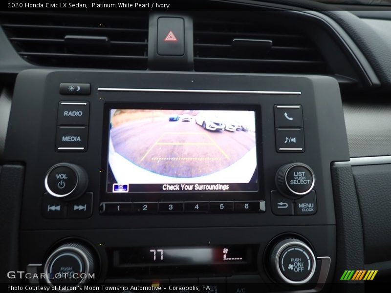 Platinum White Pearl / Ivory 2020 Honda Civic LX Sedan