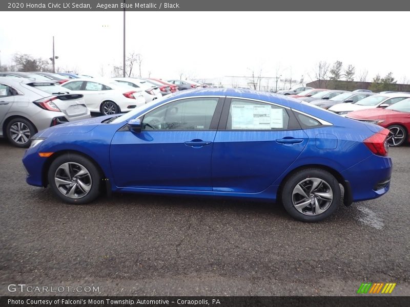 Aegean Blue Metallic / Black 2020 Honda Civic LX Sedan