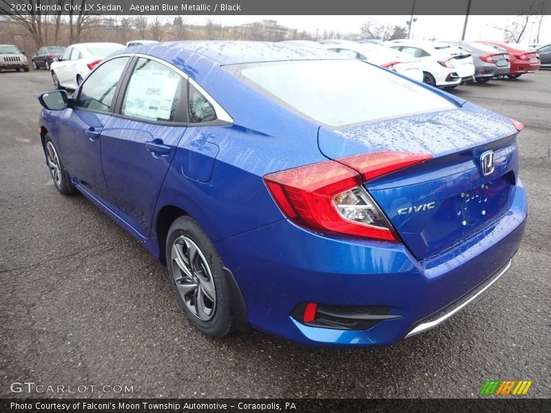 Aegean Blue Metallic / Black 2020 Honda Civic LX Sedan
