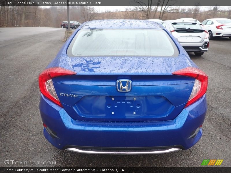 Aegean Blue Metallic / Black 2020 Honda Civic LX Sedan