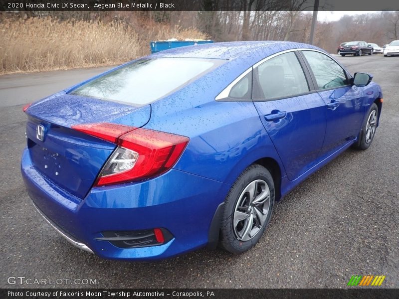Aegean Blue Metallic / Black 2020 Honda Civic LX Sedan