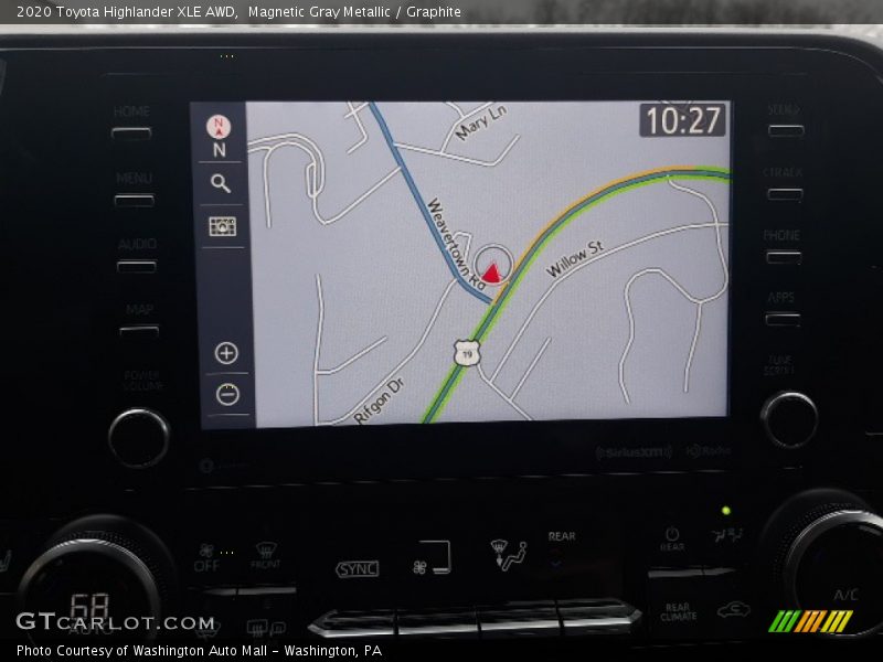 Magnetic Gray Metallic / Graphite 2020 Toyota Highlander XLE AWD