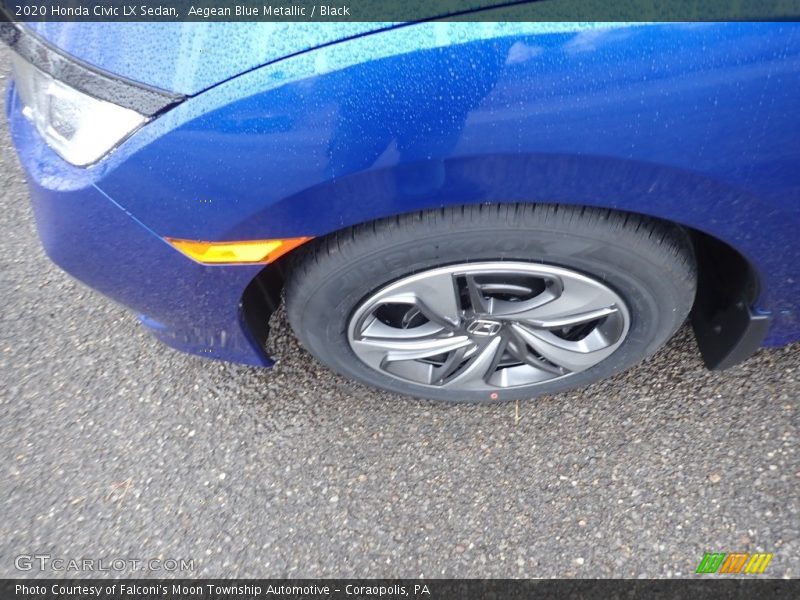 Aegean Blue Metallic / Black 2020 Honda Civic LX Sedan