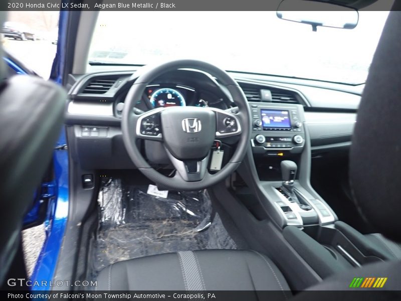 Aegean Blue Metallic / Black 2020 Honda Civic LX Sedan