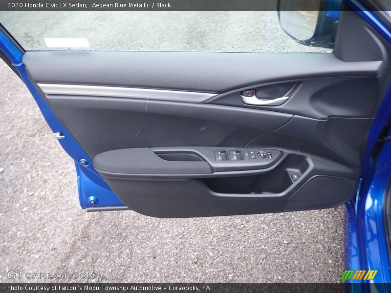 Aegean Blue Metallic / Black 2020 Honda Civic LX Sedan