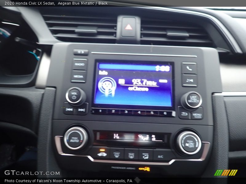 Aegean Blue Metallic / Black 2020 Honda Civic LX Sedan