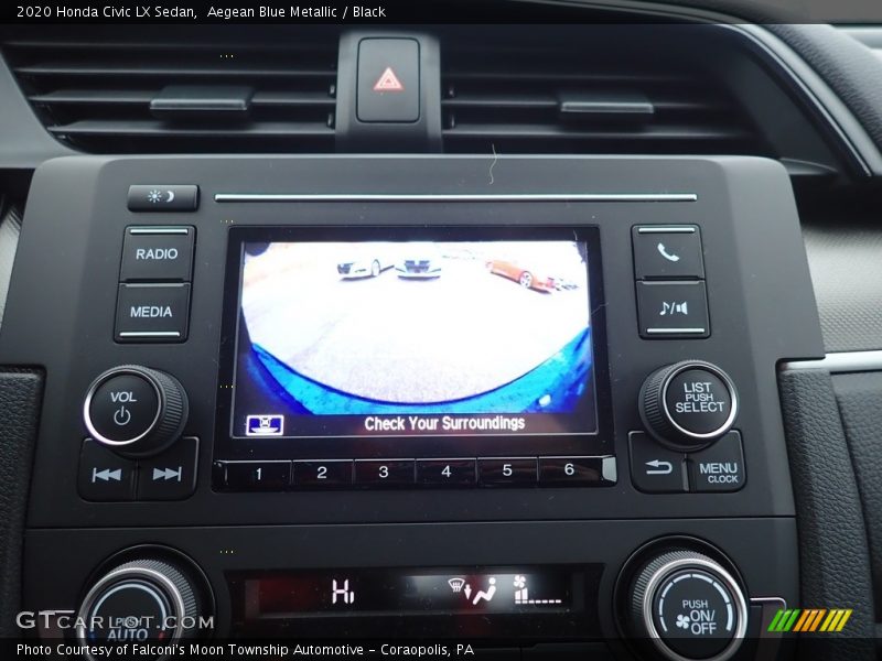 Aegean Blue Metallic / Black 2020 Honda Civic LX Sedan