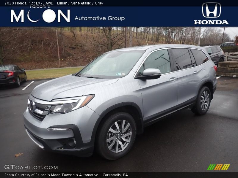 Lunar Silver Metallic / Gray 2020 Honda Pilot EX-L AWD