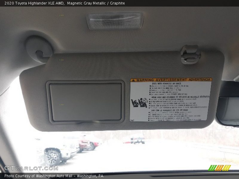 Magnetic Gray Metallic / Graphite 2020 Toyota Highlander XLE AWD
