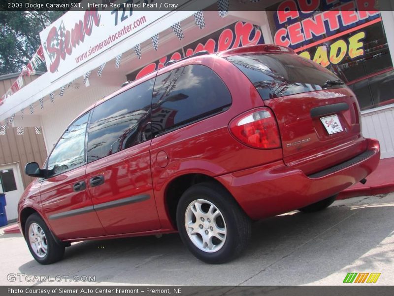 Inferno Red Tinted Pearl / Gray 2003 Dodge Caravan SXT