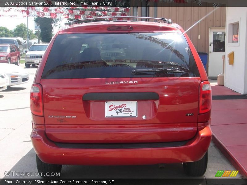 Inferno Red Tinted Pearl / Gray 2003 Dodge Caravan SXT