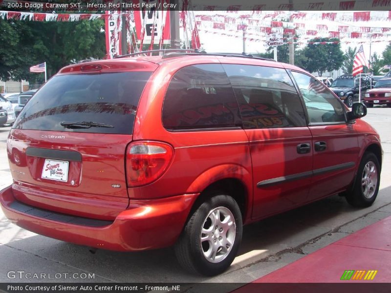 Inferno Red Tinted Pearl / Gray 2003 Dodge Caravan SXT