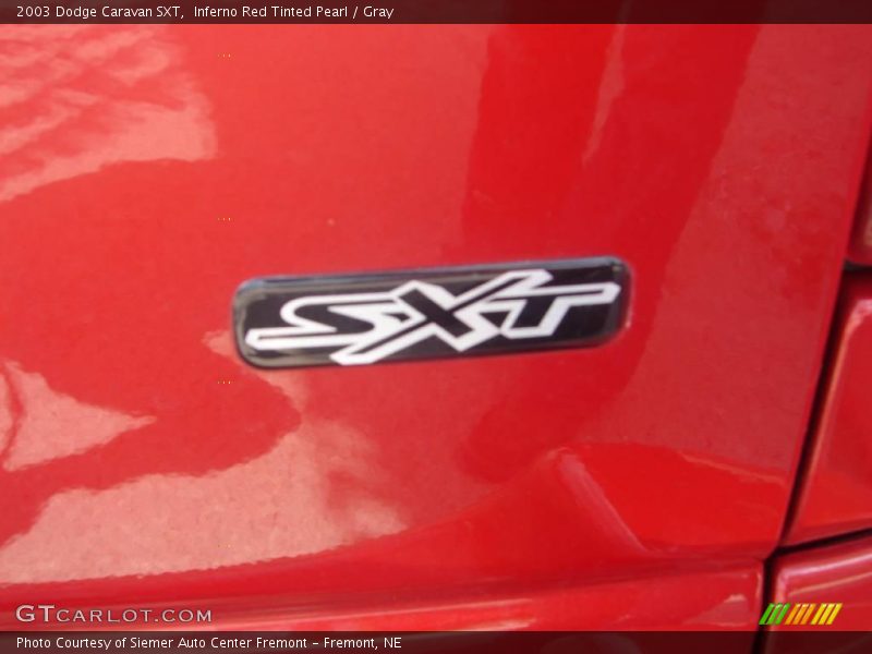 Inferno Red Tinted Pearl / Gray 2003 Dodge Caravan SXT