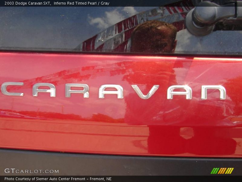 Inferno Red Tinted Pearl / Gray 2003 Dodge Caravan SXT
