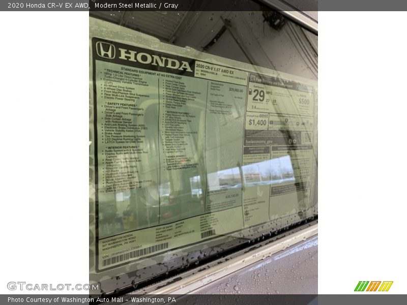 Modern Steel Metallic / Gray 2020 Honda CR-V EX AWD