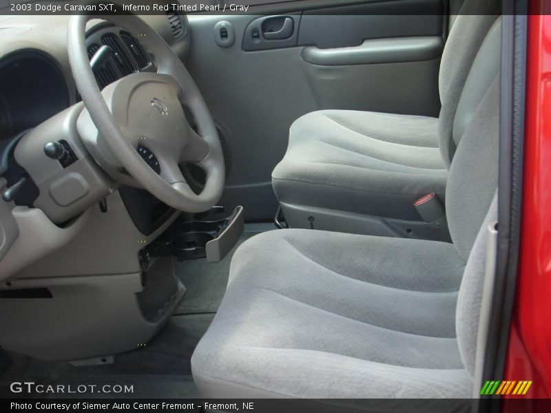 Inferno Red Tinted Pearl / Gray 2003 Dodge Caravan SXT