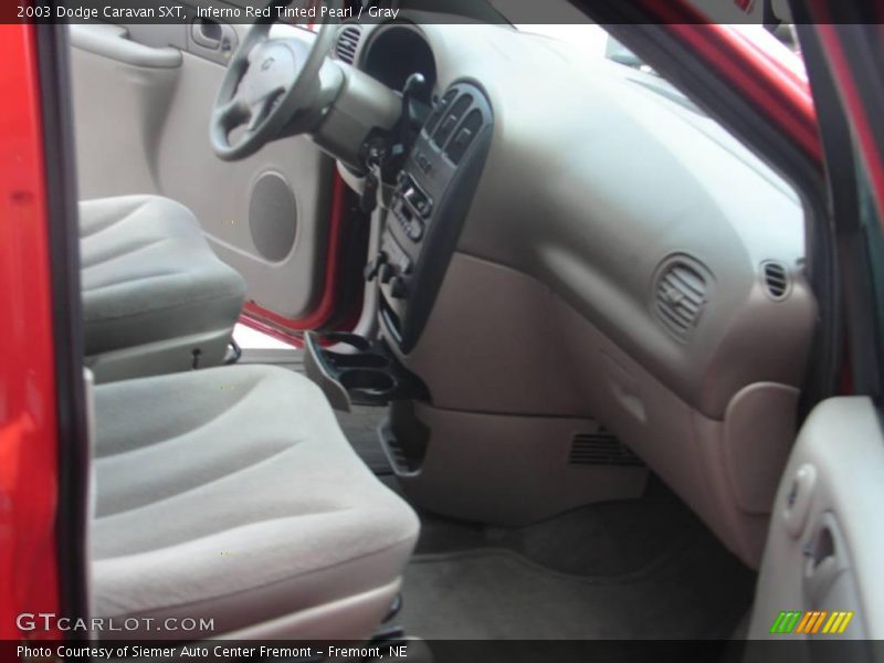 Inferno Red Tinted Pearl / Gray 2003 Dodge Caravan SXT
