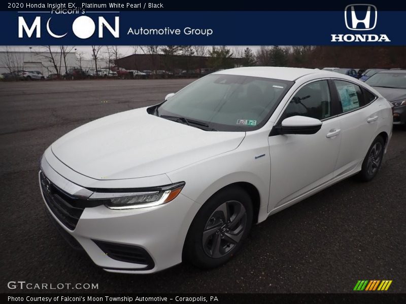 Platinum White Pearl / Black 2020 Honda Insight EX
