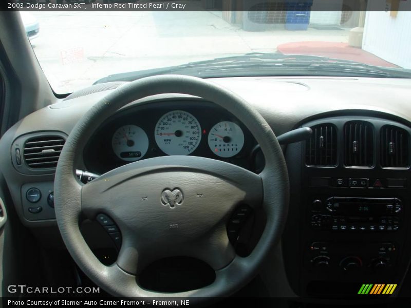 Inferno Red Tinted Pearl / Gray 2003 Dodge Caravan SXT