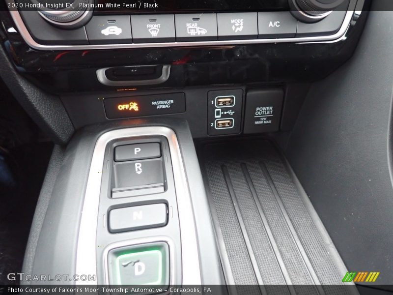 Platinum White Pearl / Black 2020 Honda Insight EX