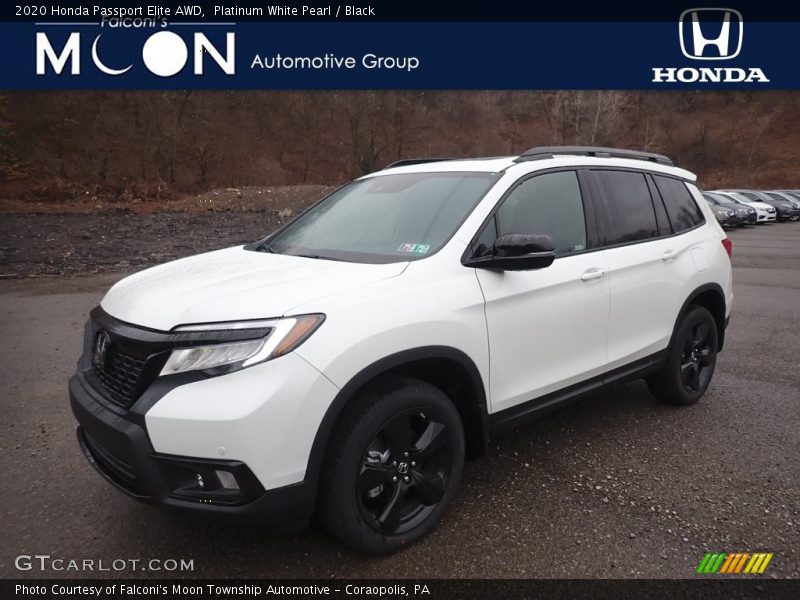 Platinum White Pearl / Black 2020 Honda Passport Elite AWD