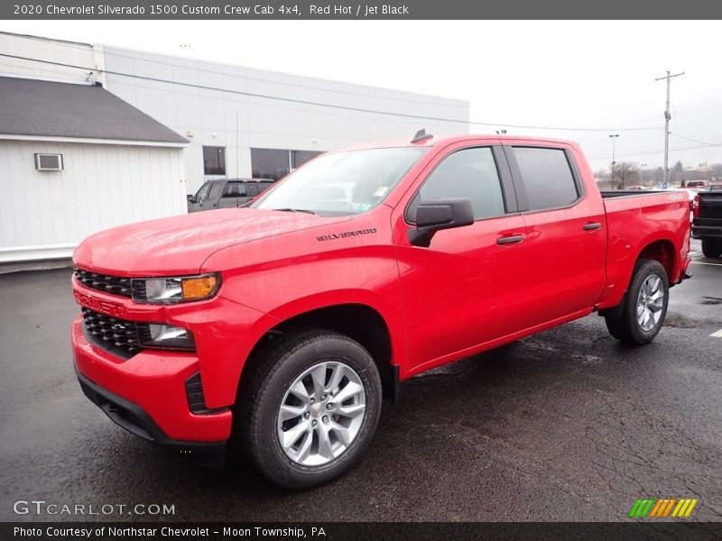 Front 3/4 View of 2020 Silverado 1500 Custom Crew Cab 4x4