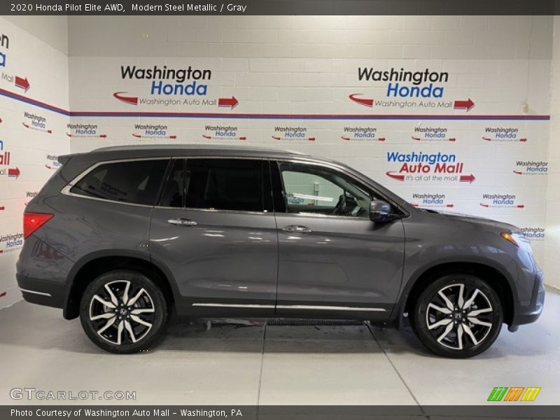 Modern Steel Metallic / Gray 2020 Honda Pilot Elite AWD