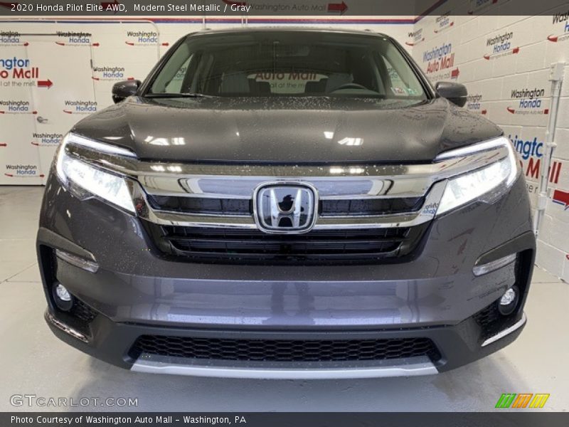 Modern Steel Metallic / Gray 2020 Honda Pilot Elite AWD