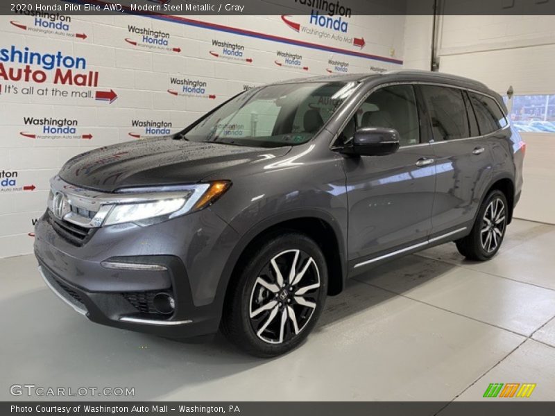 Modern Steel Metallic / Gray 2020 Honda Pilot Elite AWD