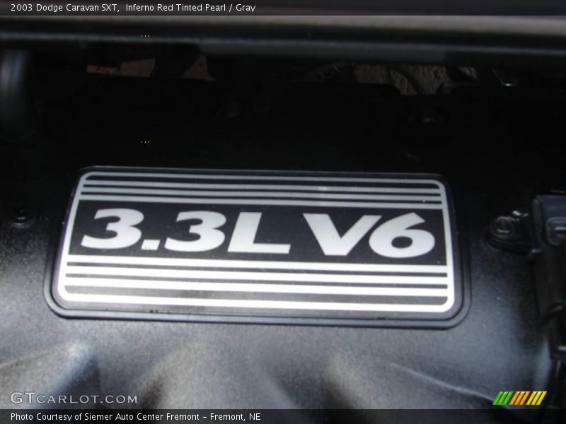 Inferno Red Tinted Pearl / Gray 2003 Dodge Caravan SXT