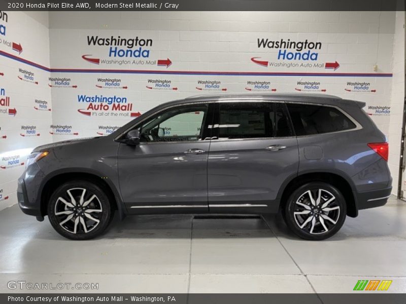 Modern Steel Metallic / Gray 2020 Honda Pilot Elite AWD