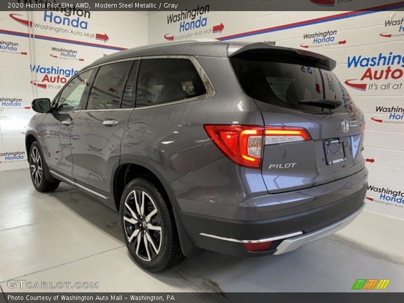 Modern Steel Metallic / Gray 2020 Honda Pilot Elite AWD