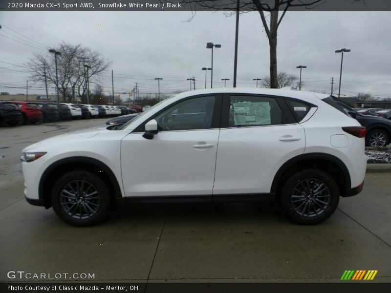 Snowflake White Pearl / Black 2020 Mazda CX-5 Sport AWD