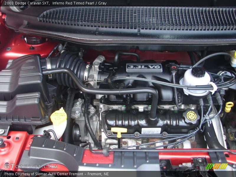 Inferno Red Tinted Pearl / Gray 2003 Dodge Caravan SXT