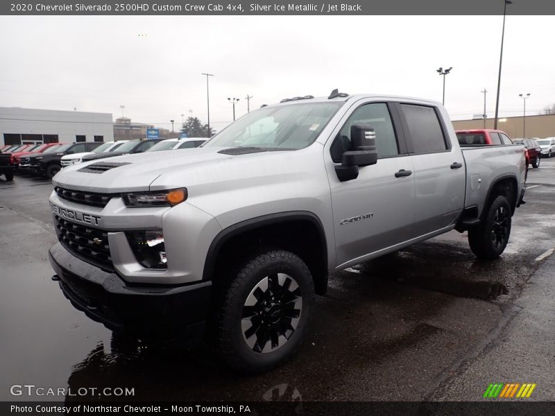 Silver Ice Metallic / Jet Black 2020 Chevrolet Silverado 2500HD Custom Crew Cab 4x4