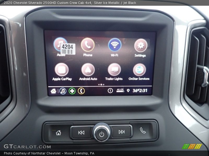 Silver Ice Metallic / Jet Black 2020 Chevrolet Silverado 2500HD Custom Crew Cab 4x4