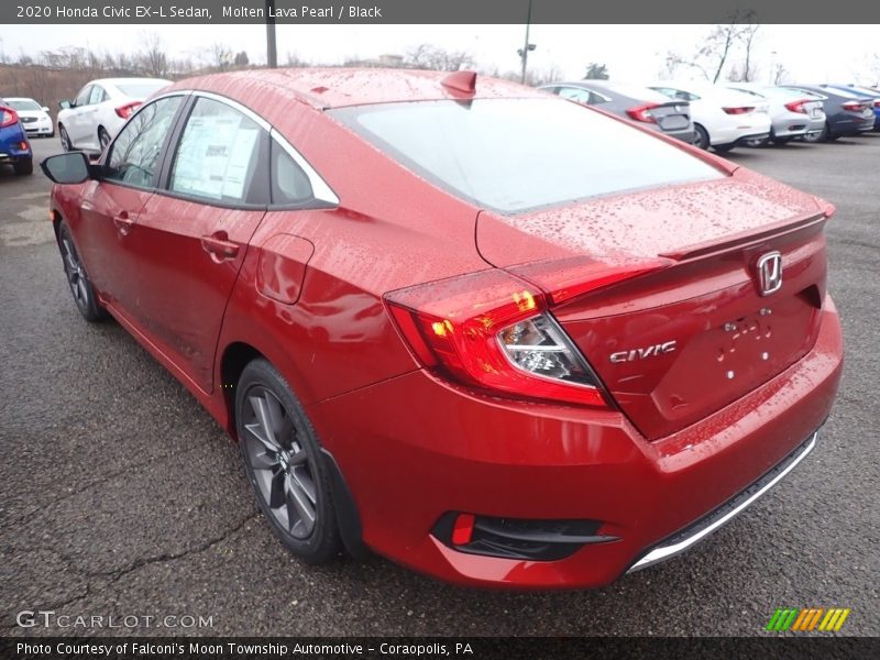 Molten Lava Pearl / Black 2020 Honda Civic EX-L Sedan