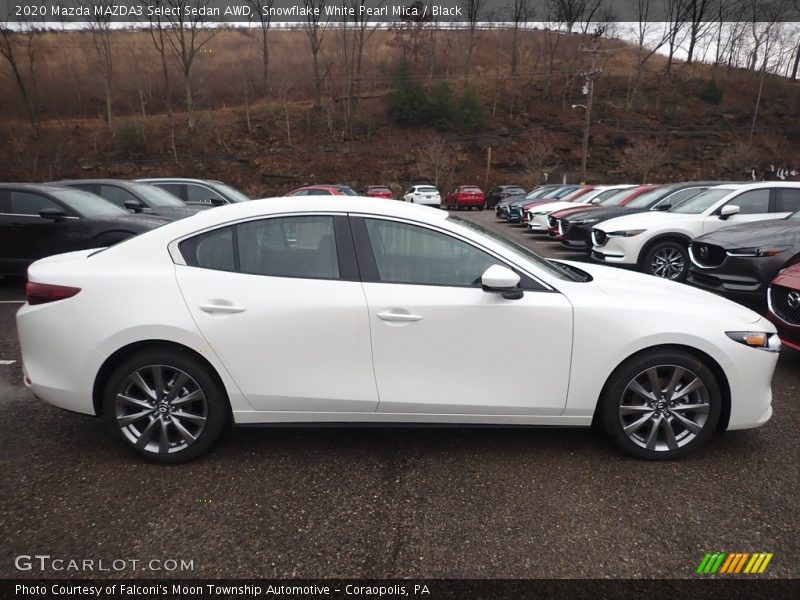 Snowflake White Pearl Mica / Black 2020 Mazda MAZDA3 Select Sedan AWD